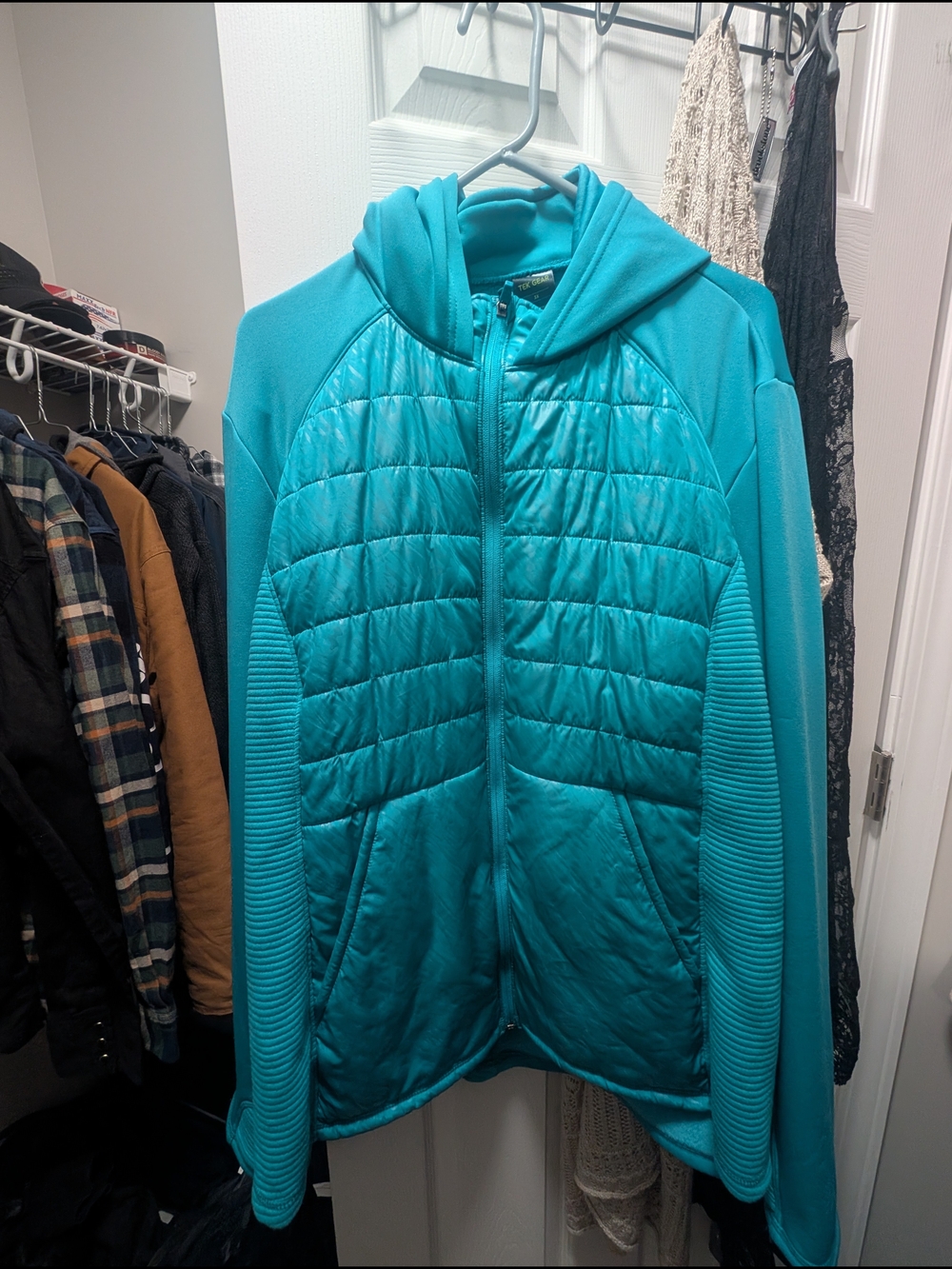 tek gear Teal Quilted Hooded Jacket